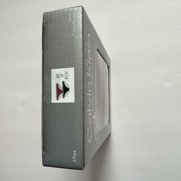 NWT Calvin Klein Modern Cotton 2 Pack Red And Black Bikini Panty Women’s XS - Picture 4 of 4